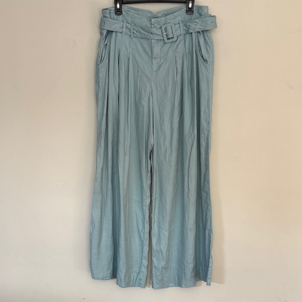Anthropologie Sky Blue Trousers with Belt